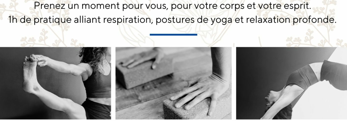 Tatiana propose deux cours de yoga par semaine au Sonkei Dojo pour la saison 2024-2025