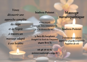 Massage naturopathie Isadora Pointet Détente musculaire hygiène de vie